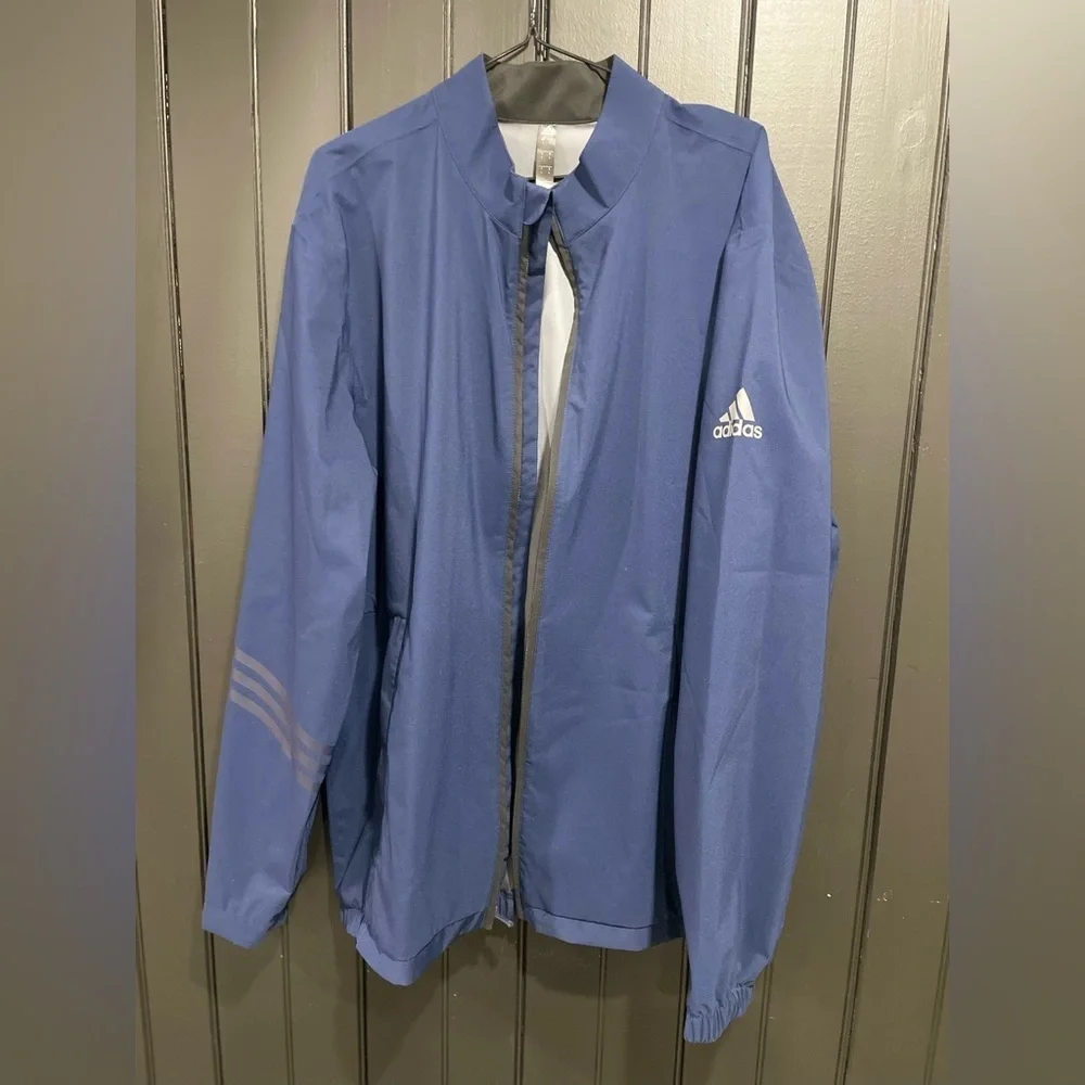 Adidas Men's Navy Windbreaker Jacket